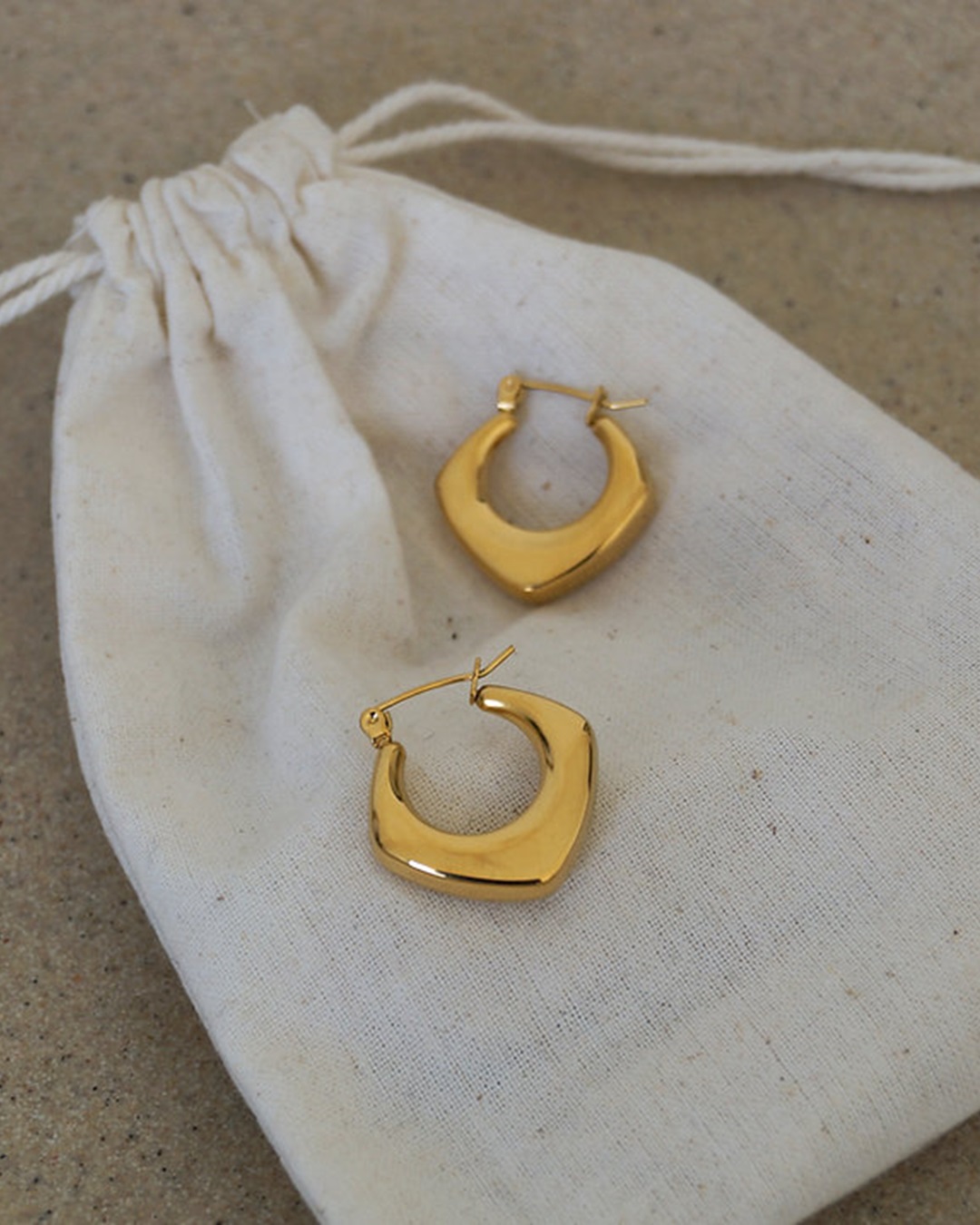 Gold hoop earrings