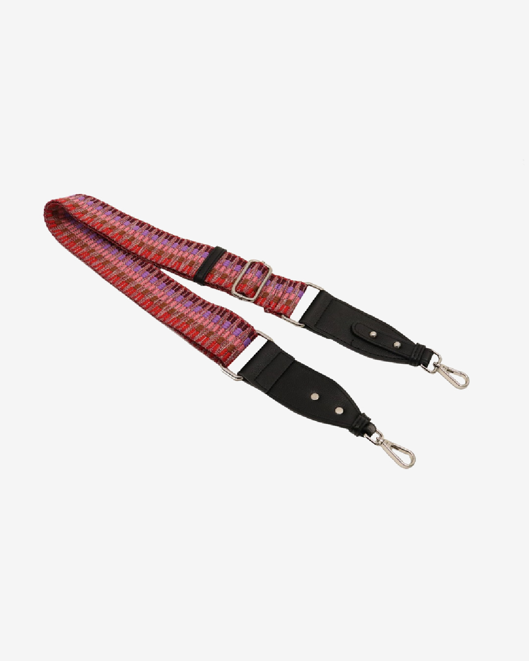 Pink tribal fabric strap with two hooks