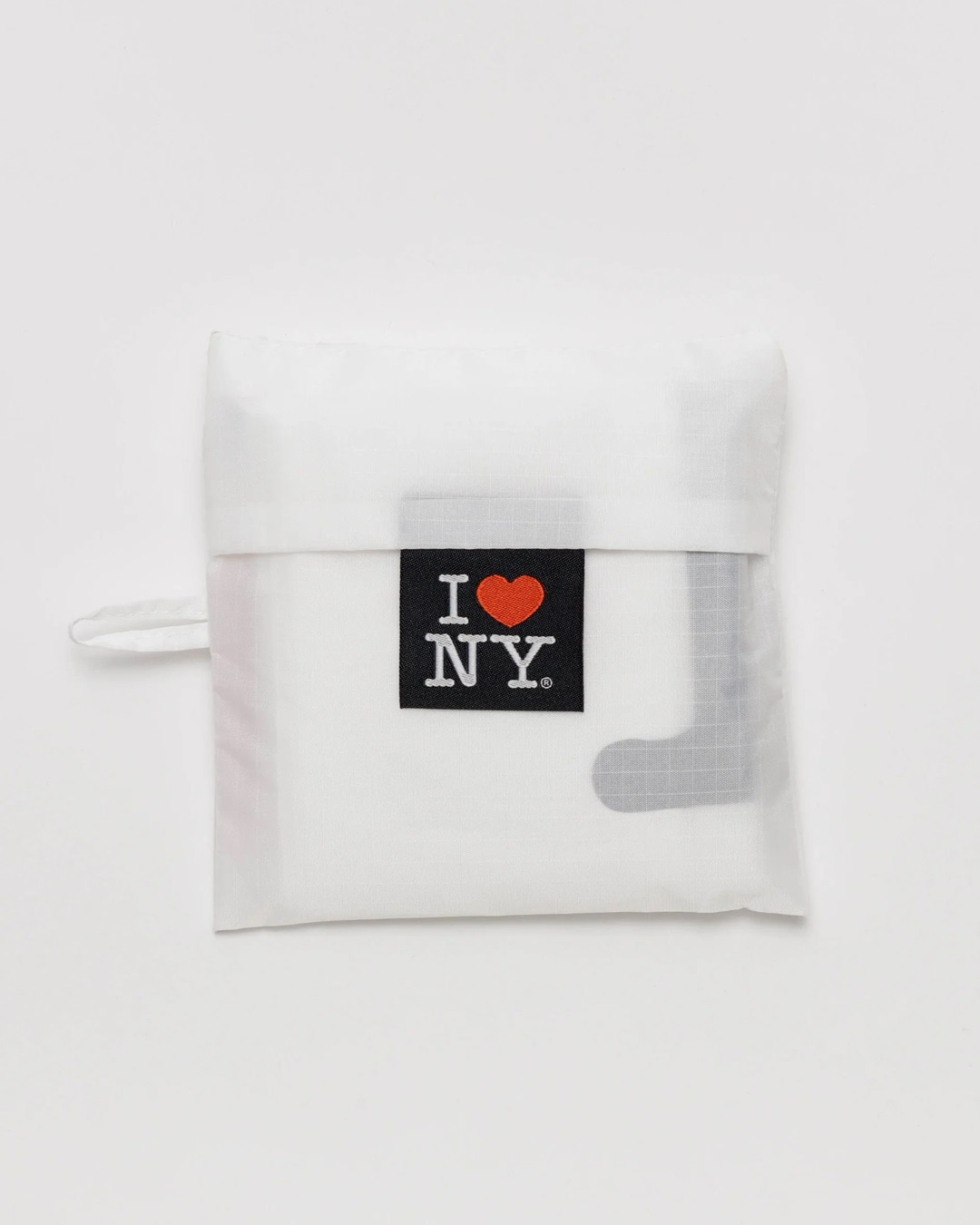I love New York white bag folded