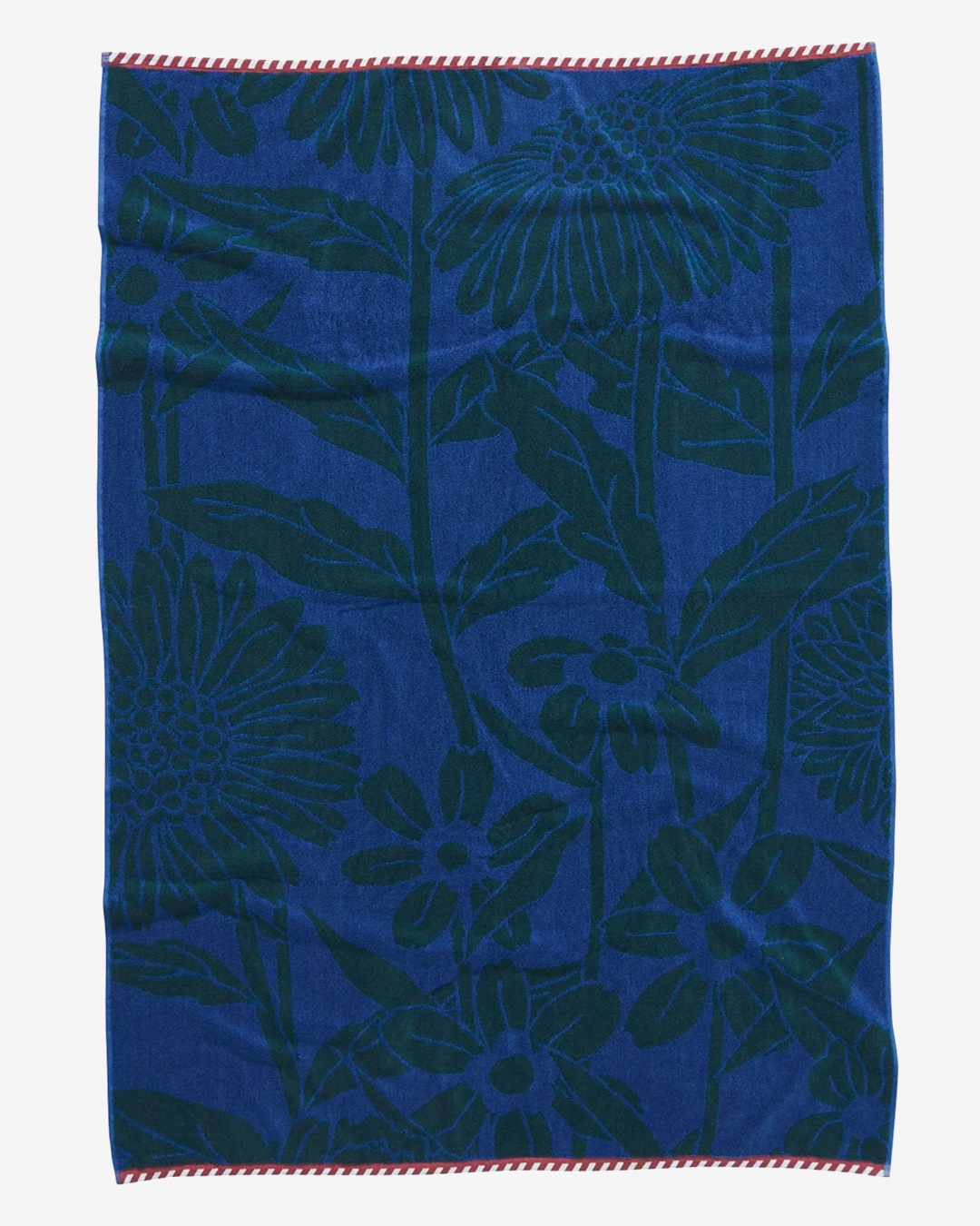 Blue and green bath towel