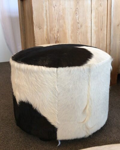 Billie hide coffee table black and white