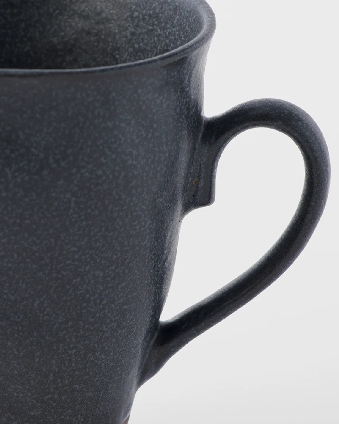 Black lopsided coffee mug ceramic