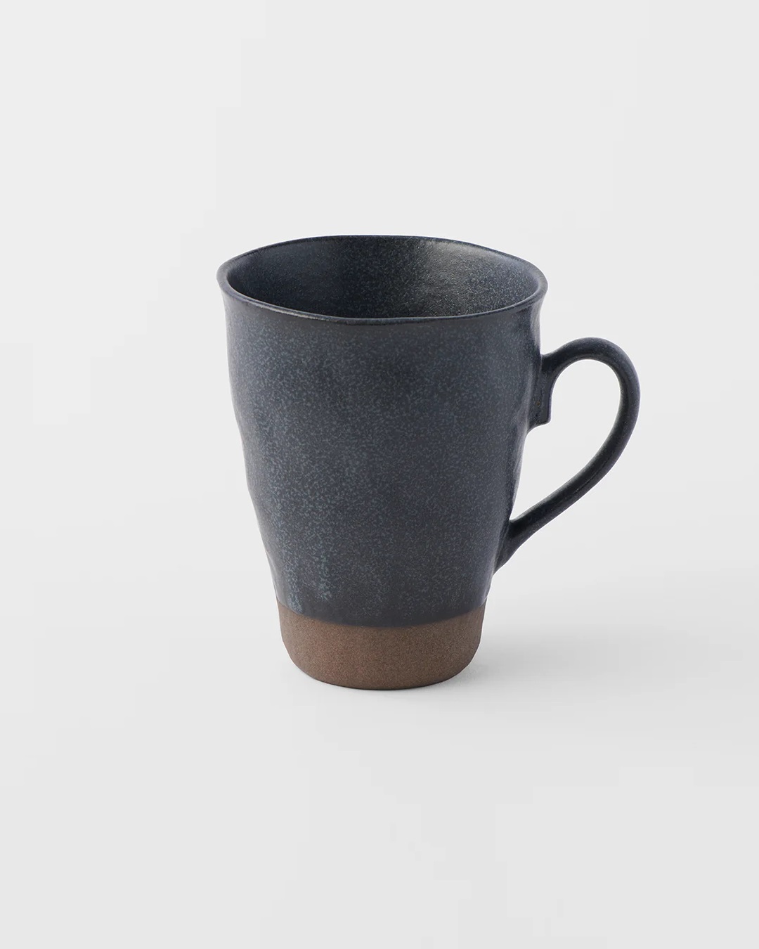 Black lopsided coffee mug ceramic