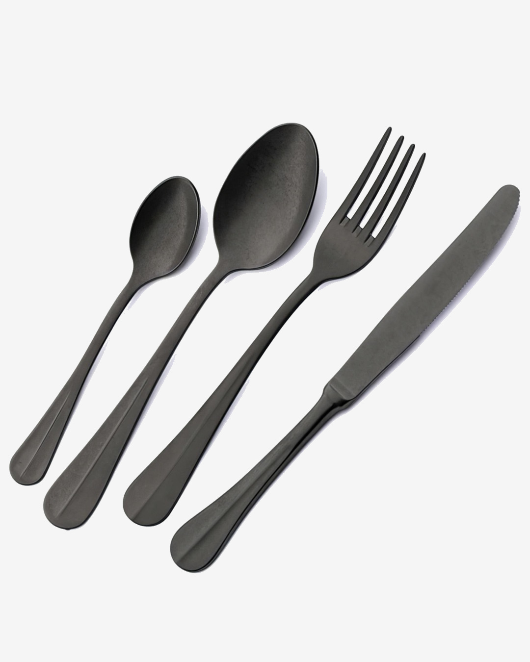 Black cutlery set of 24 EME