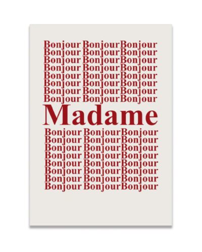 Bonjour madame print