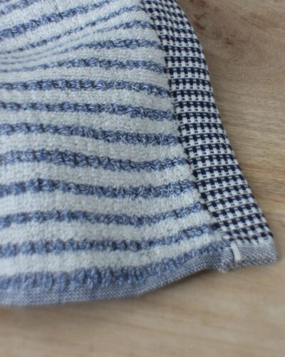 Chambray blue stripe towel