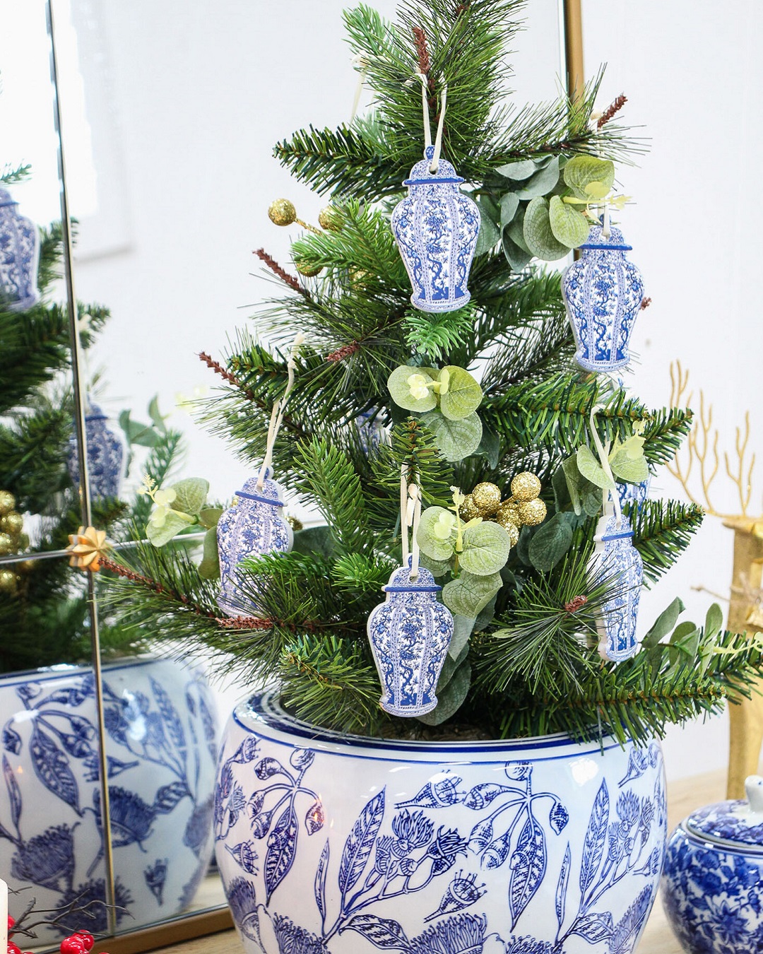 Christmas tree in a pot