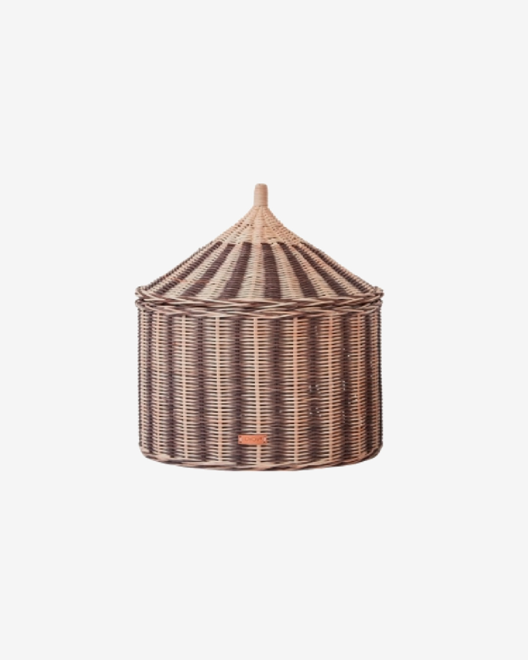 Brown striped basket circus shape