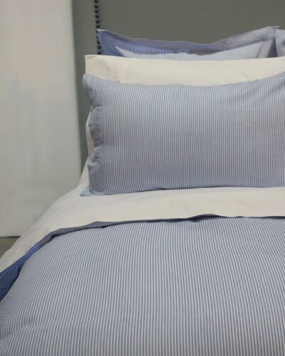 Blue stripe bedding