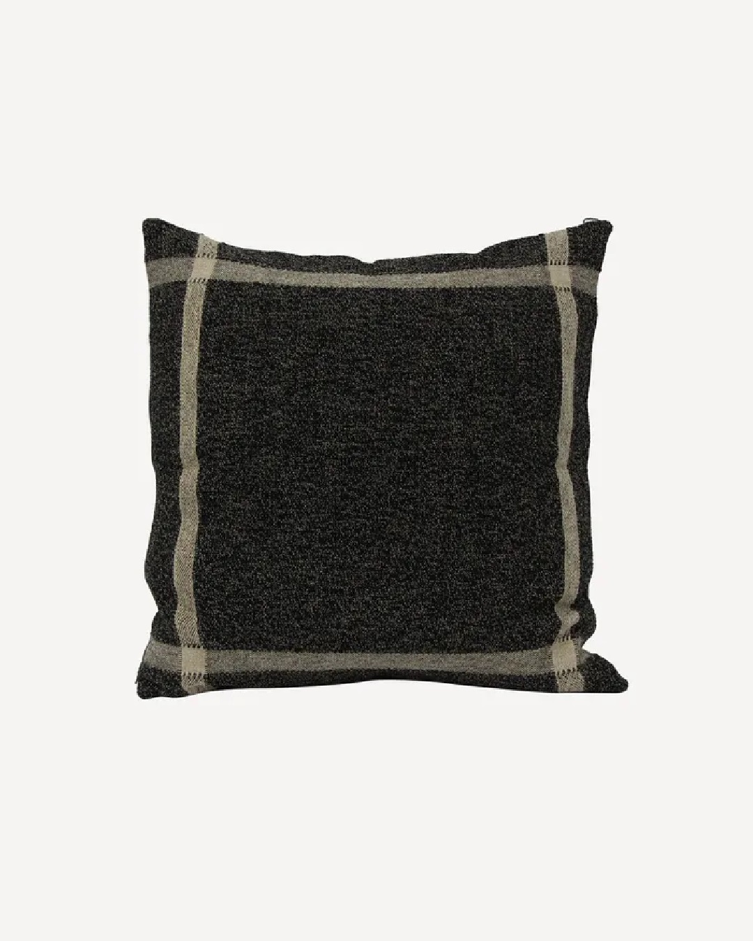 Black square cushion