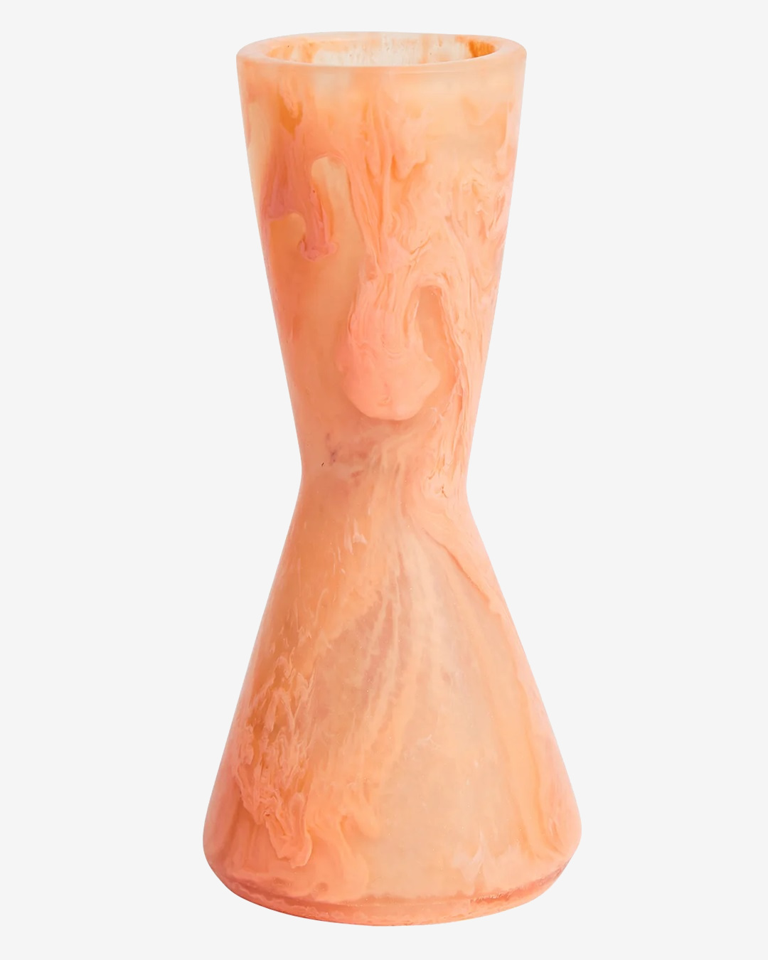 Orange coloured resin vase