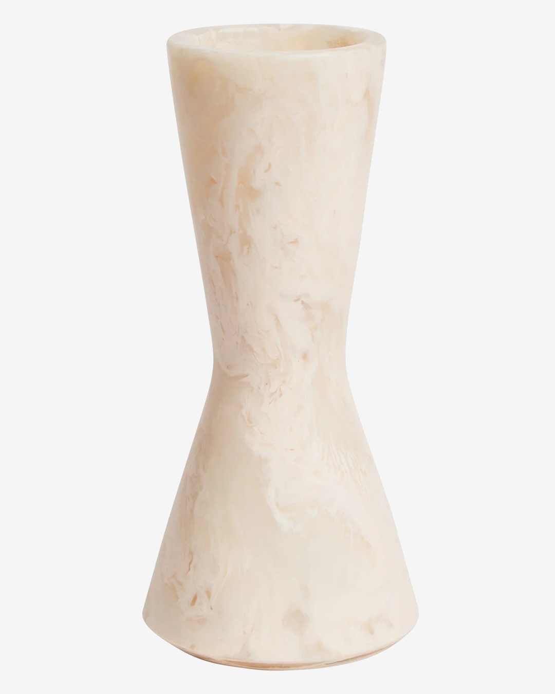 Cream coloured resin vase