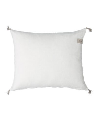 Ernst cushion cover in white with tassels