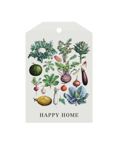 Gift tag with vegetables