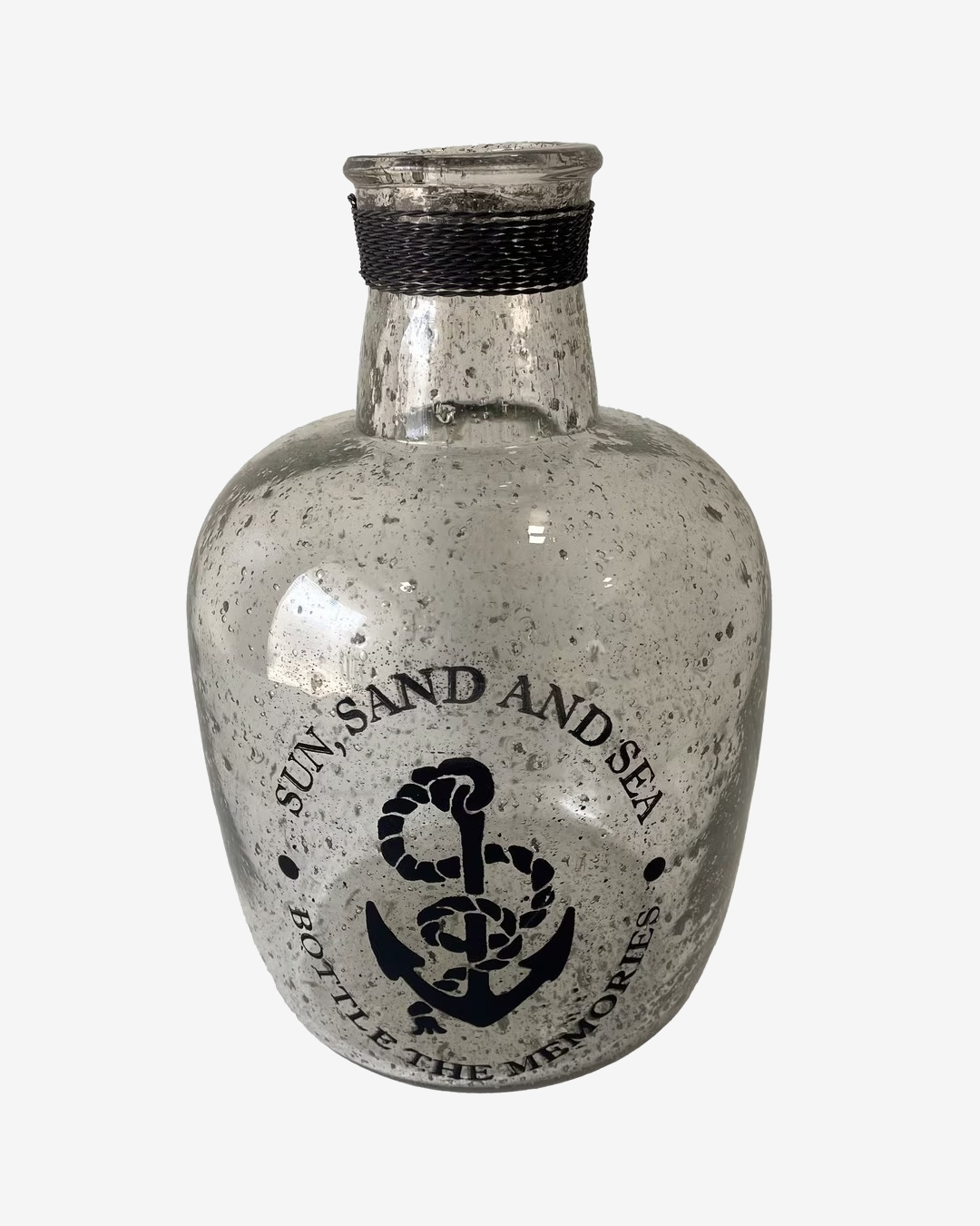 Glass antique naval bottle