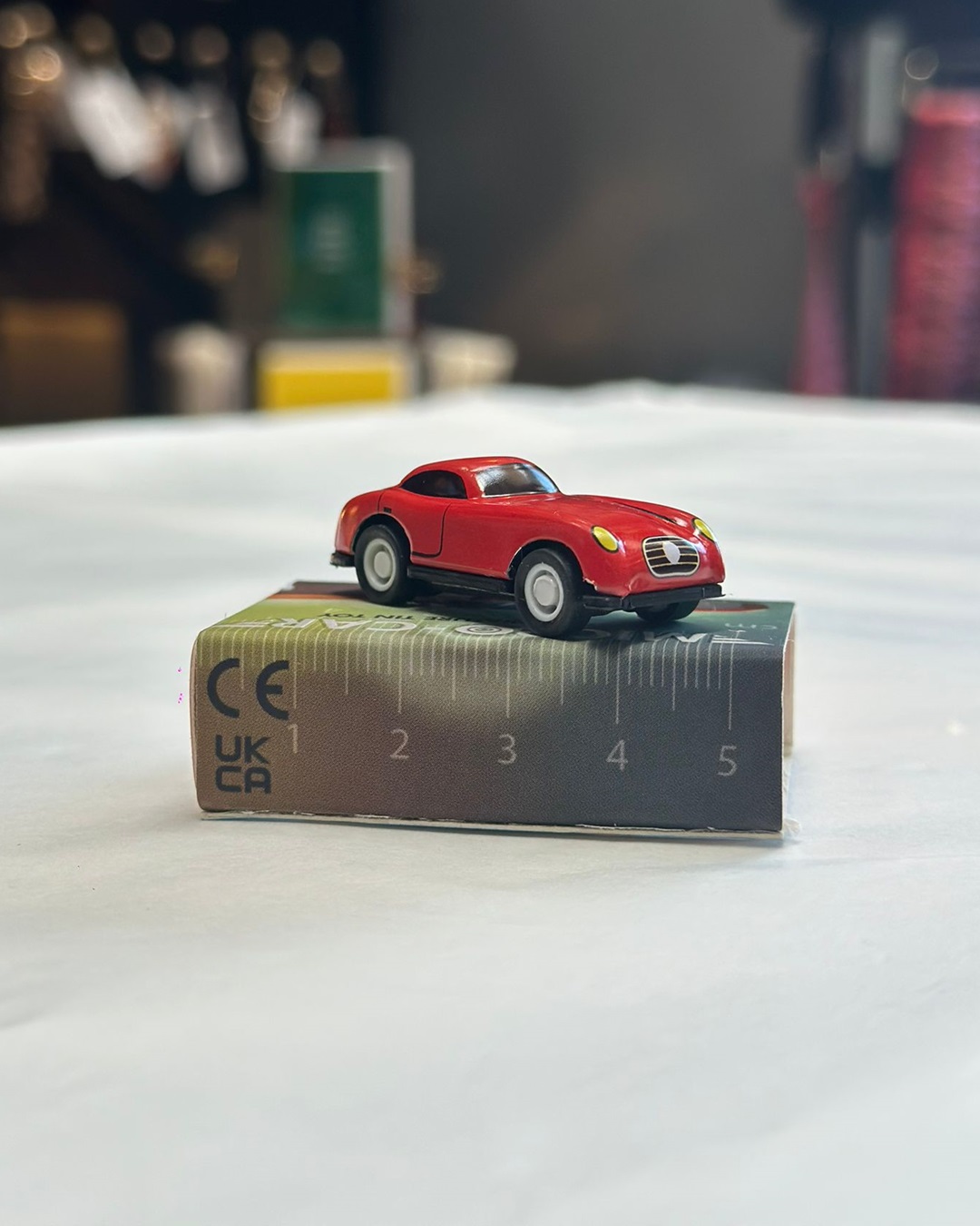 Micro mini red toy car