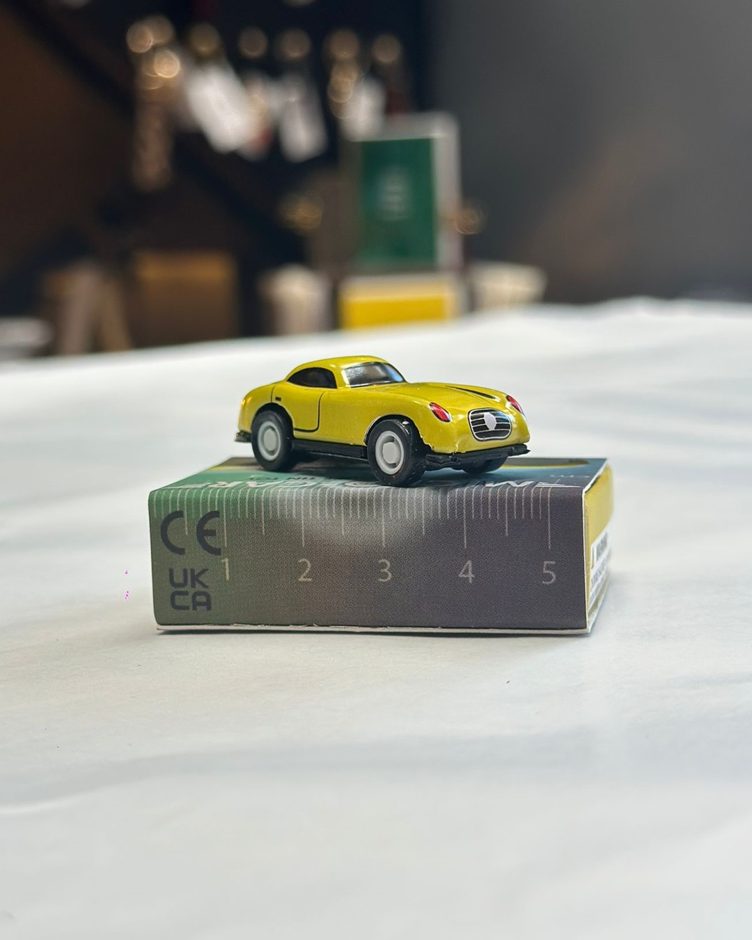 Micro mini yellow toy car