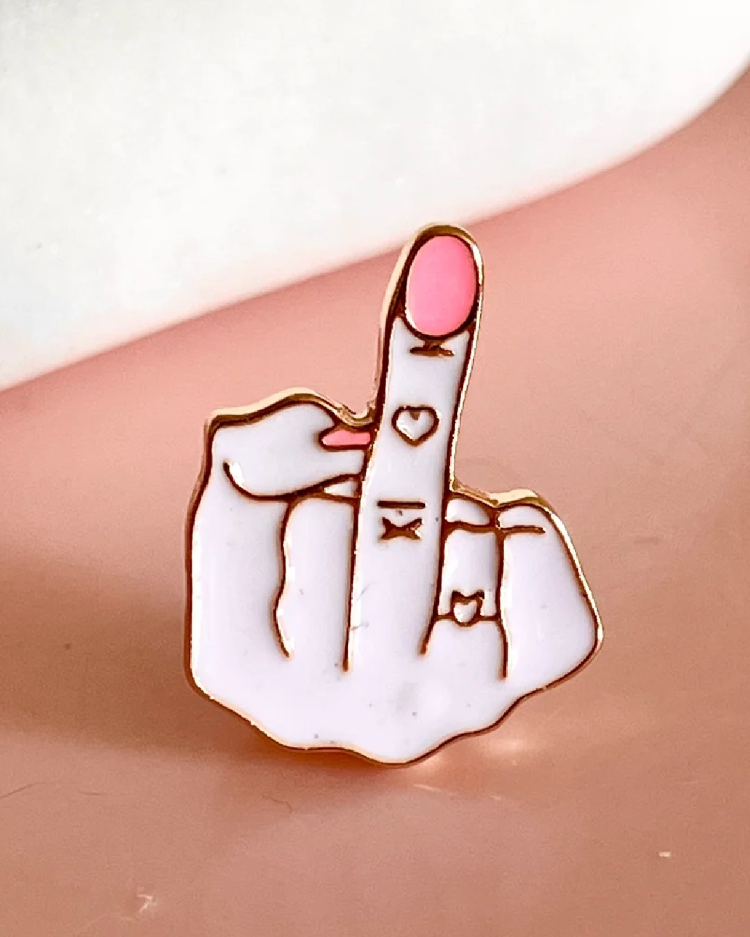 Middle finger pink pin