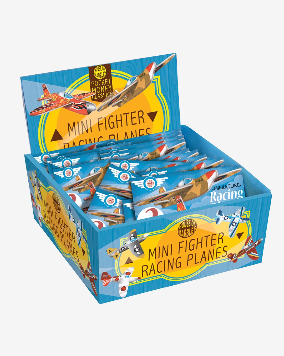 Mini fighter racing plane toy in box