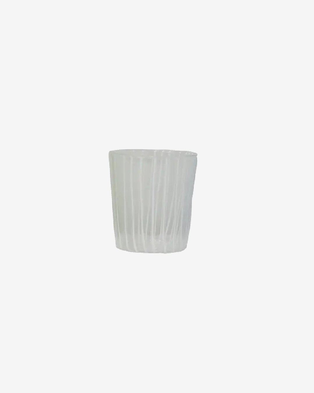 White stripe clear tumbler glass