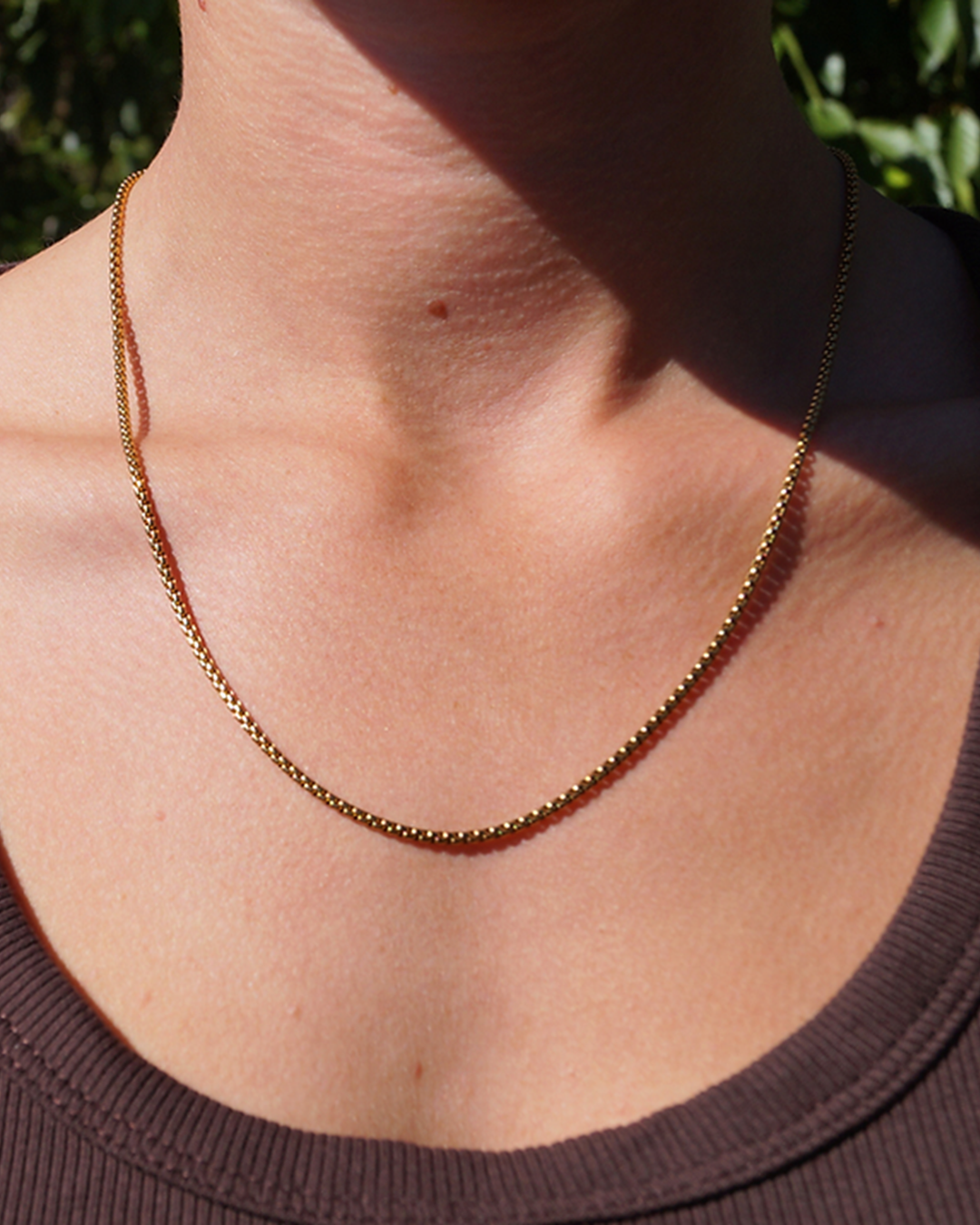 Gold rope necklace