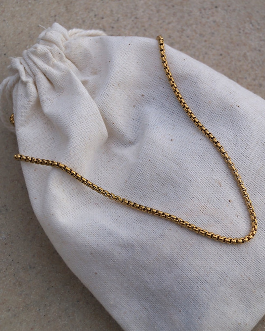 Gold rope necklace