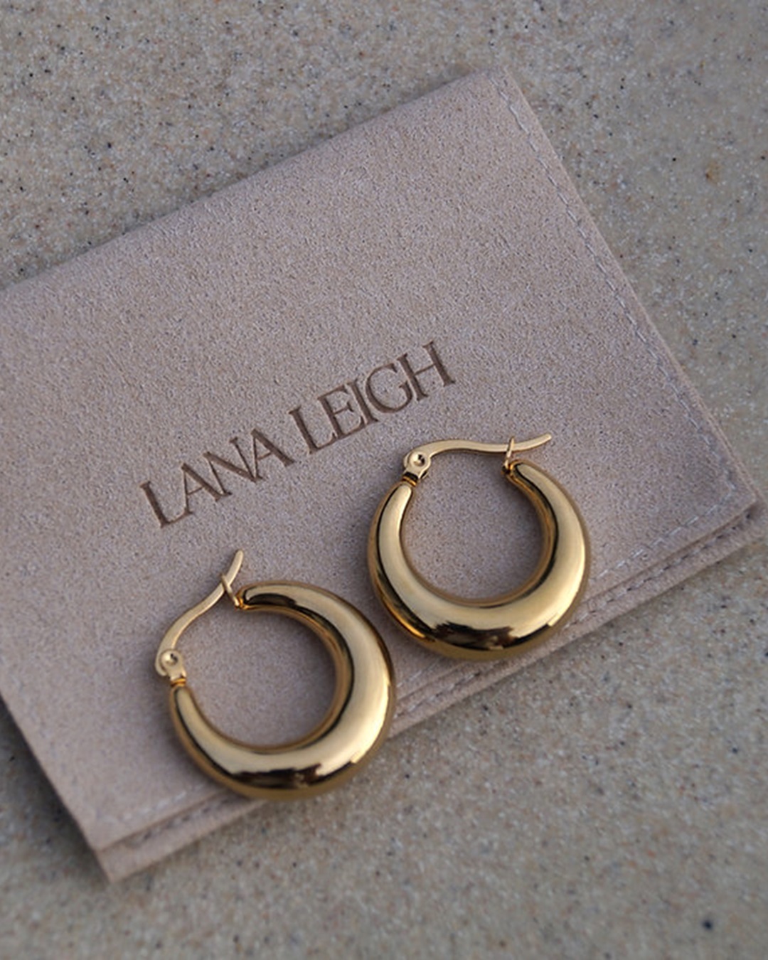 Gold hoop earrings