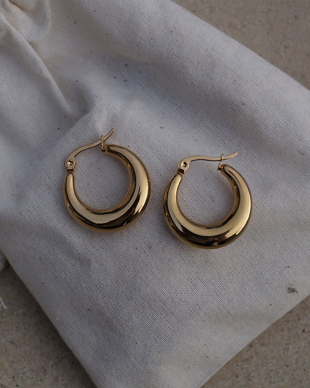 Gold hoop earrings