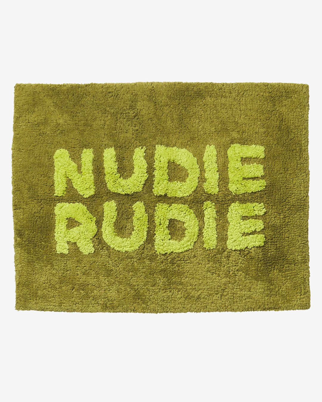 Green artichoke mini bath mat with Nudie Rudie