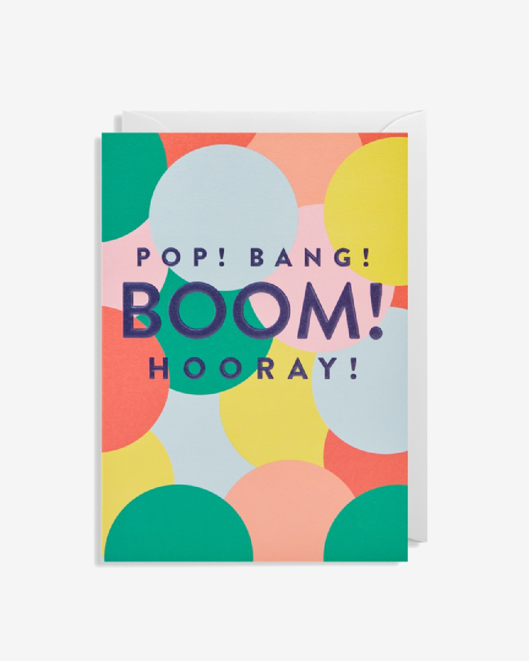 Colourful boom hooray card