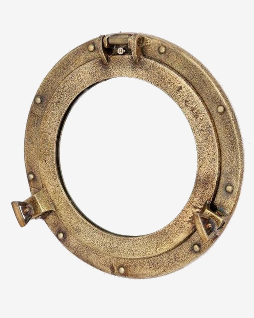 Brass porthole mirror