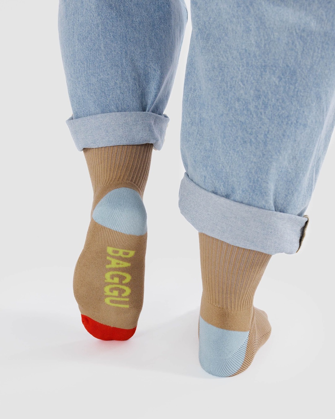 Baggu socks on feet