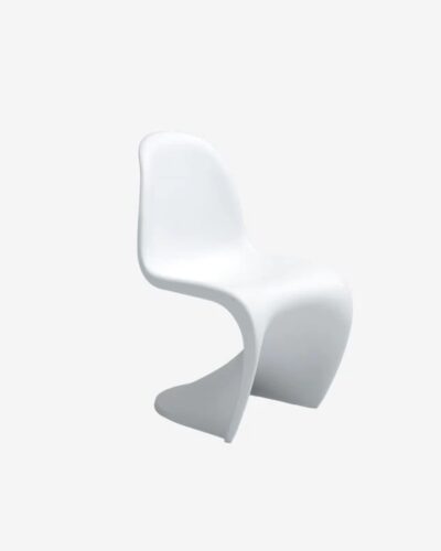 S shaped white chair