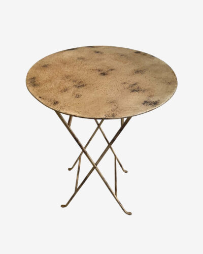 Round folding side table