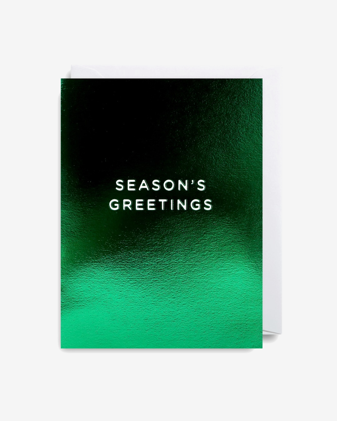 Green shiny seasons greetings card