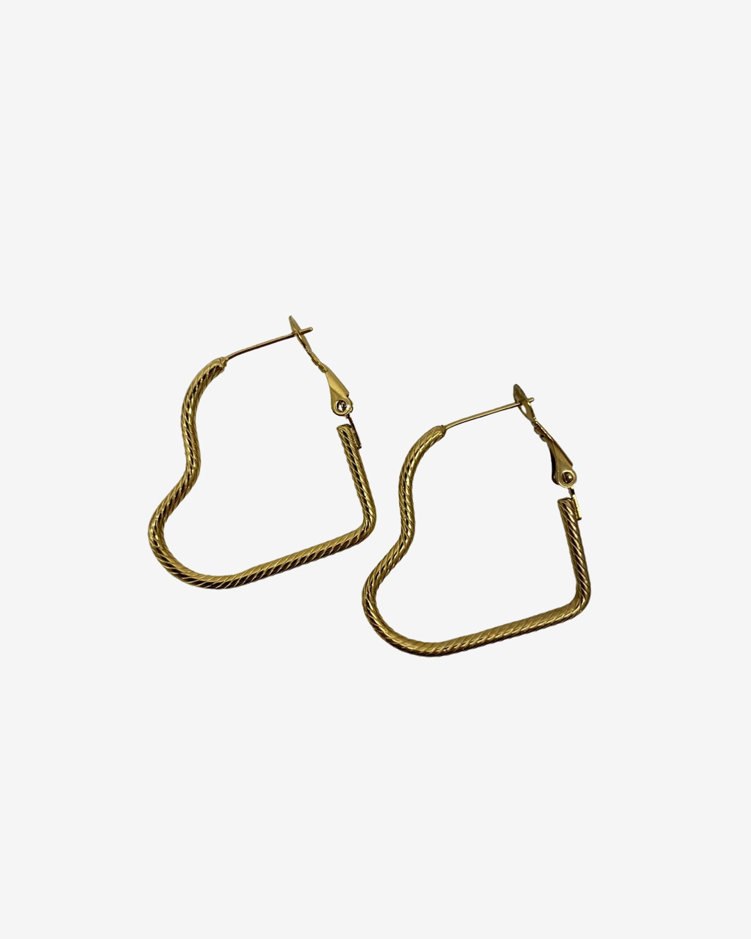 Gold heart earrings