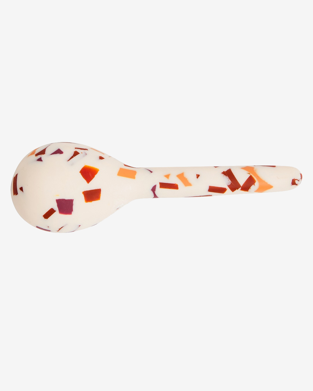 orange and red terrazzo spoon