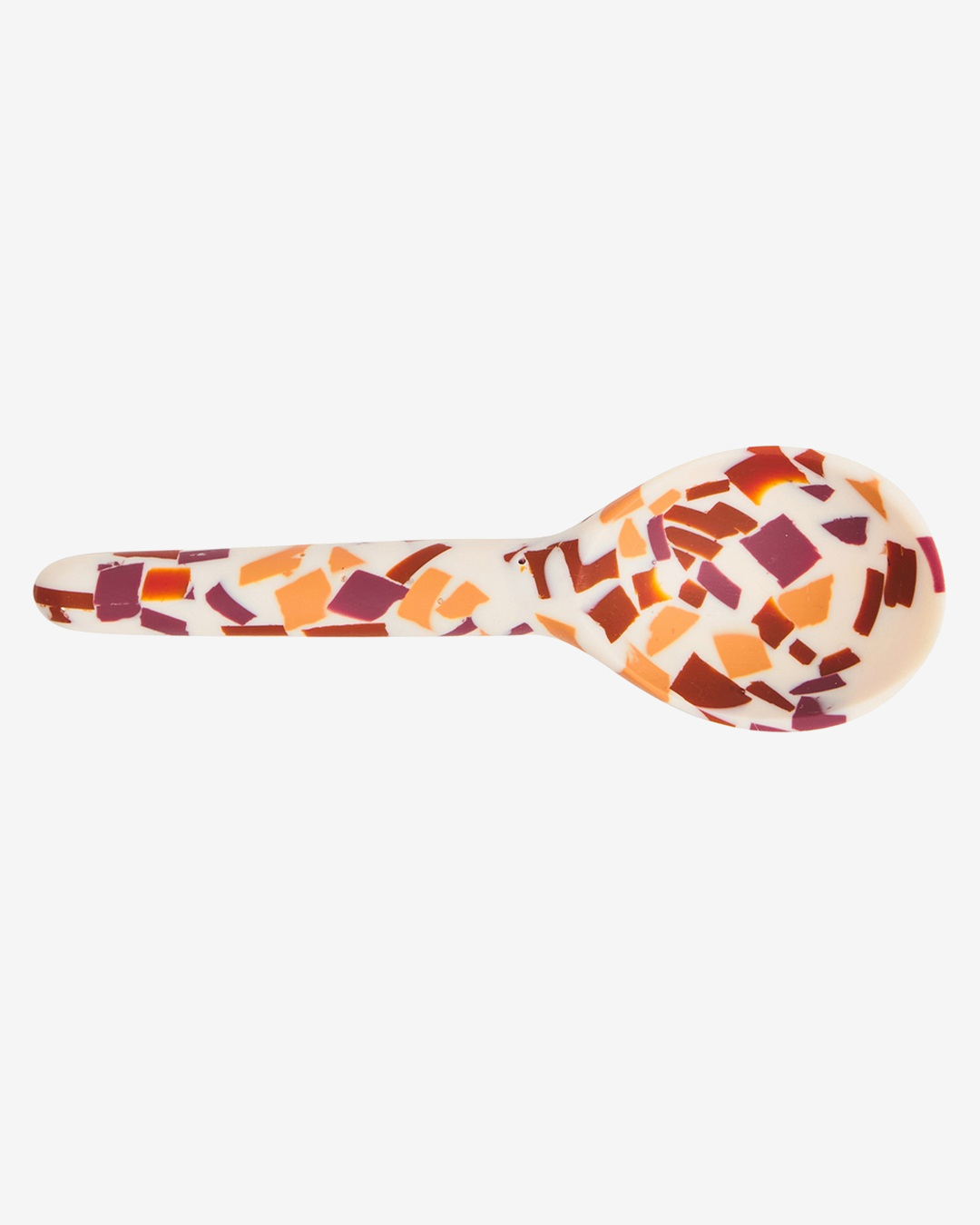 orange and red terrazzo spoon