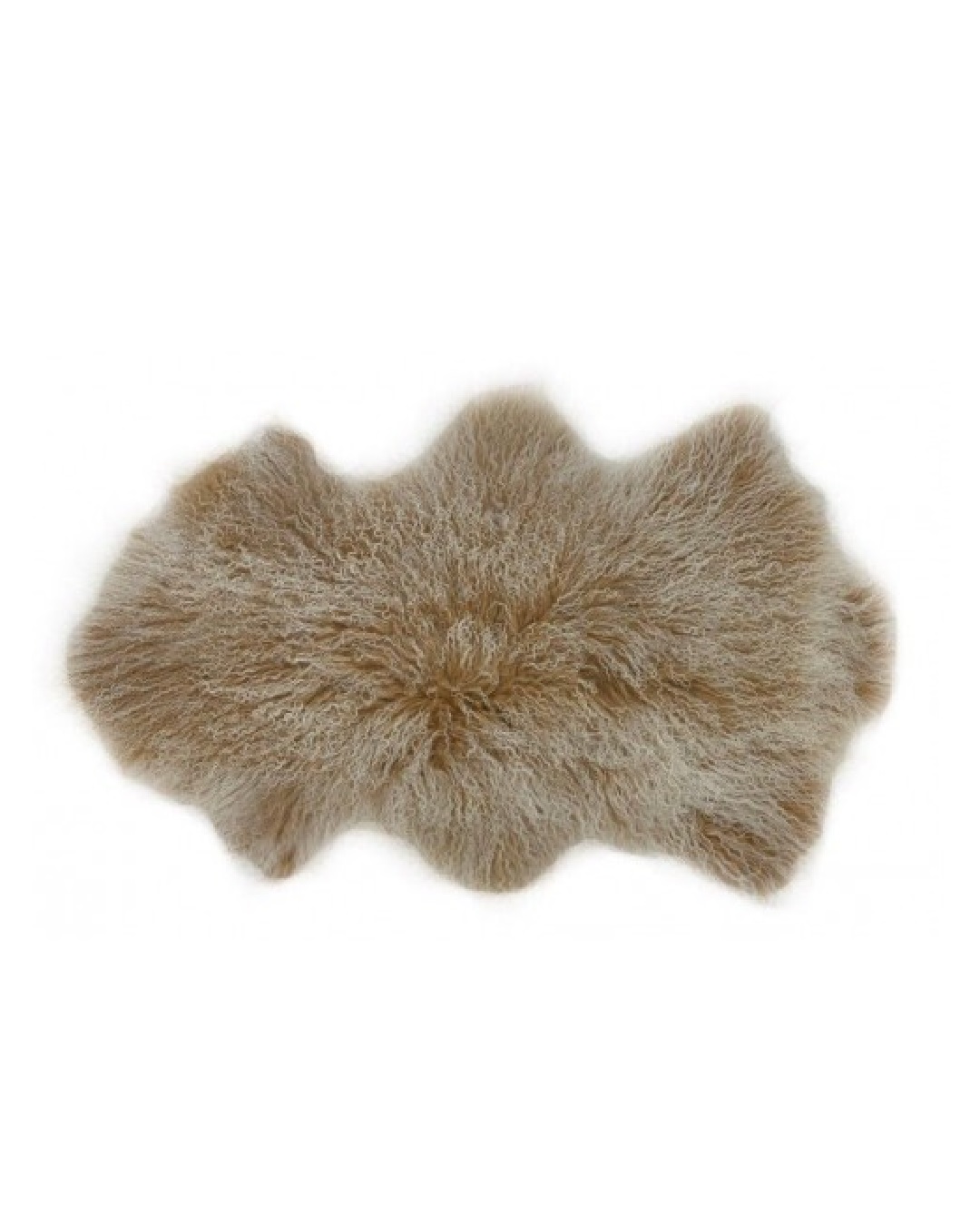 White Tibetan Lambskin rug in starfish