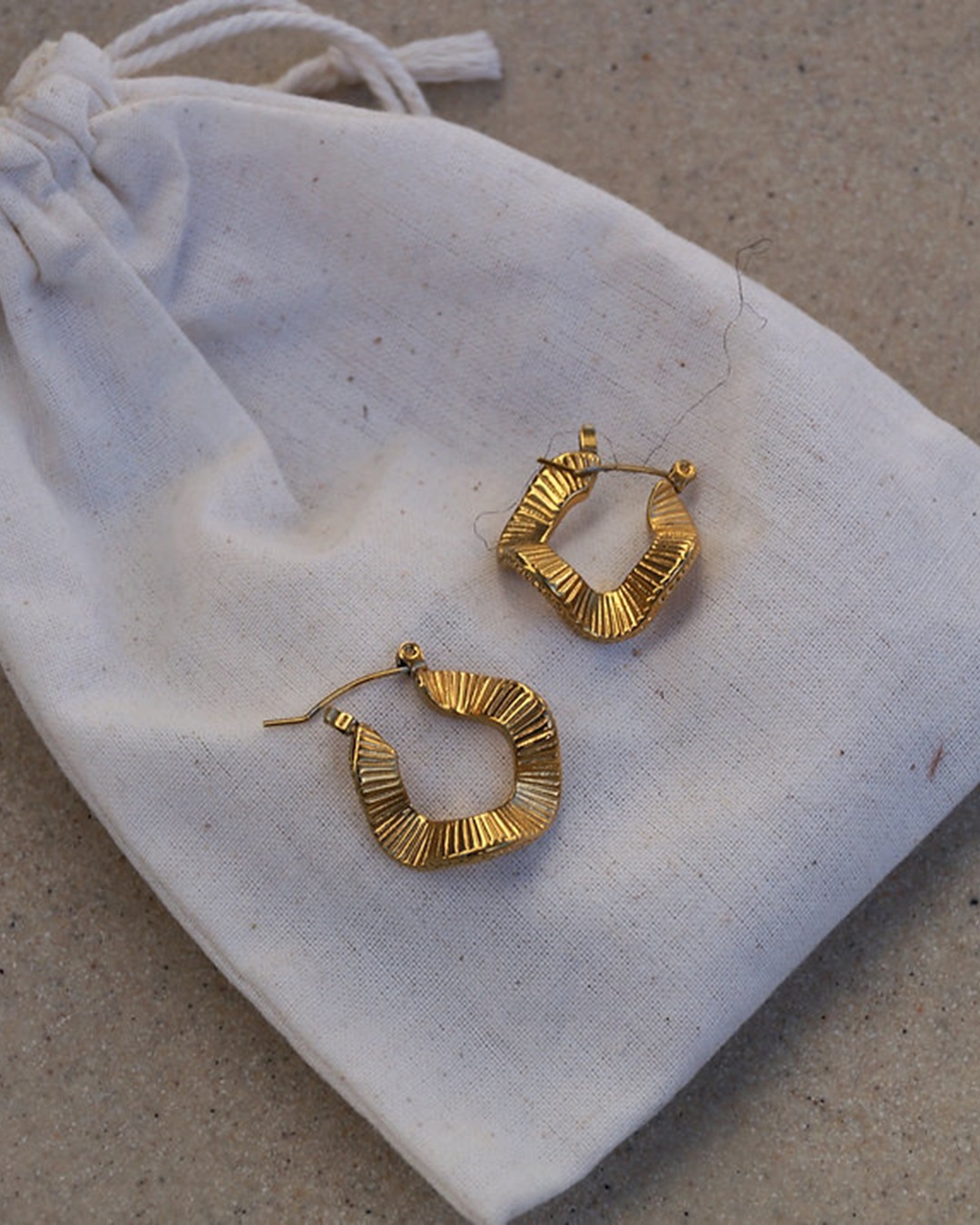 Gold hoop earrings