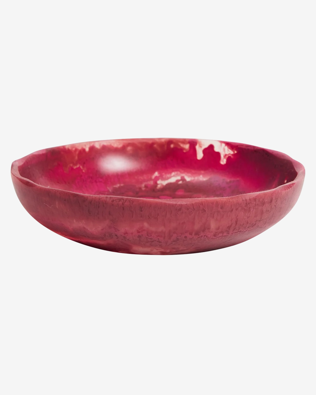 Red round resin bowl