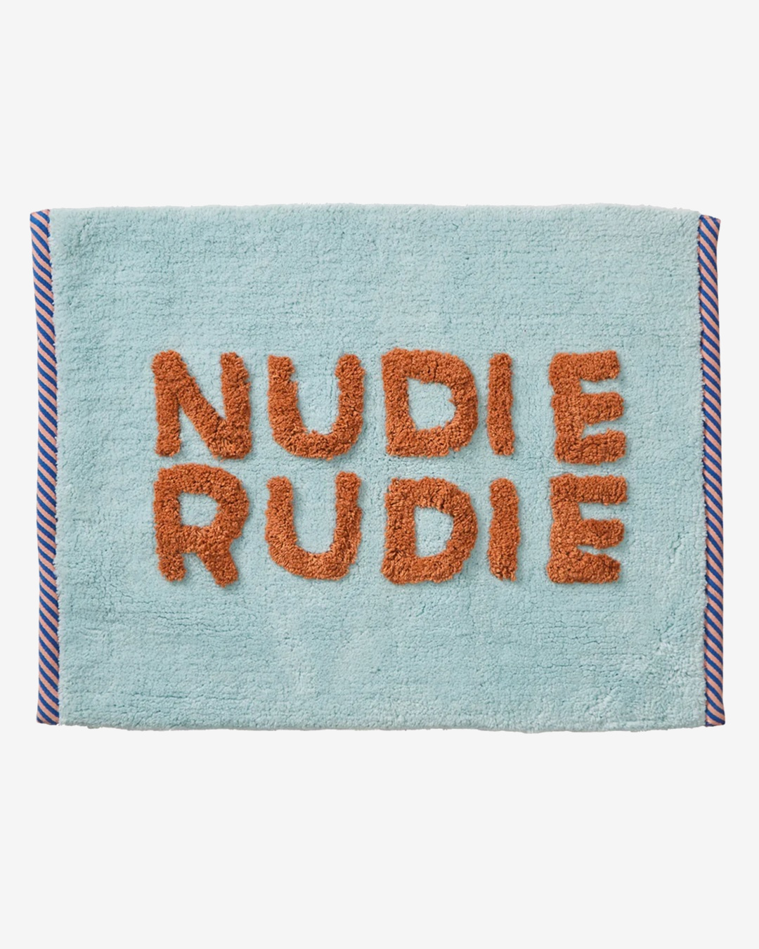 Blue and brown Nudie Rudie Bath Mat