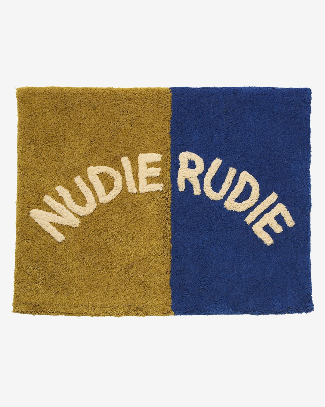 Blue and green Nudie rudie bath mat