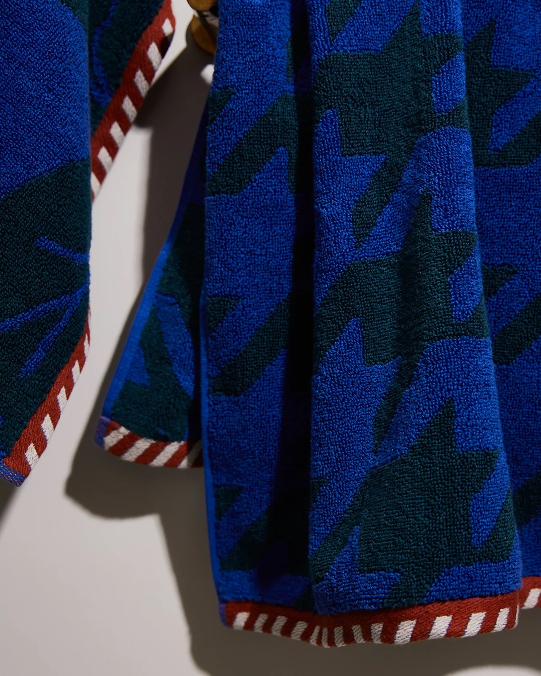 Blue and green towel