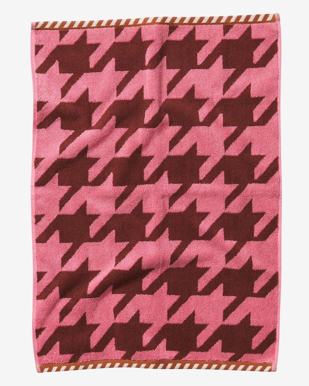 Pink geometric shapes towel