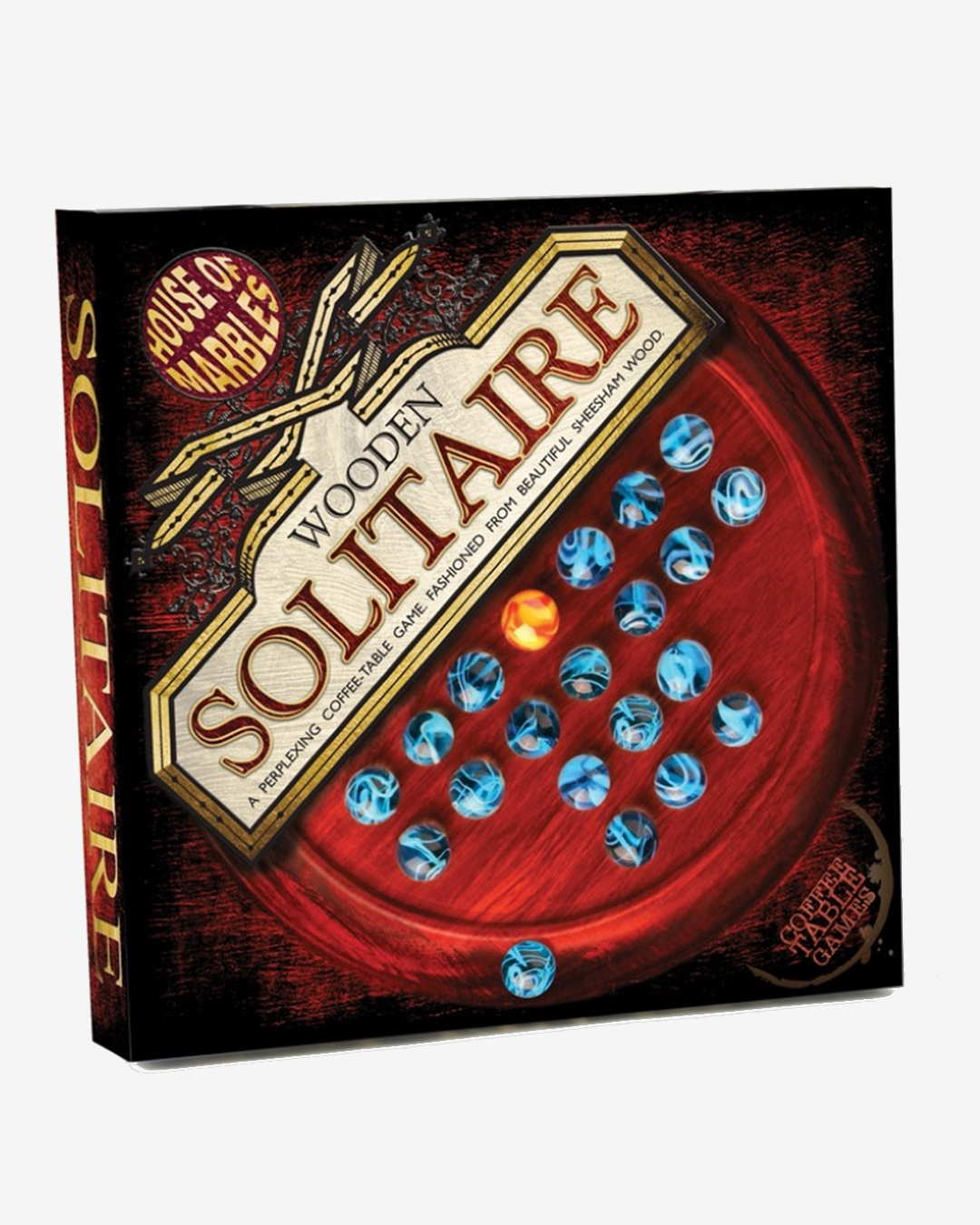 Wooden solitaire game