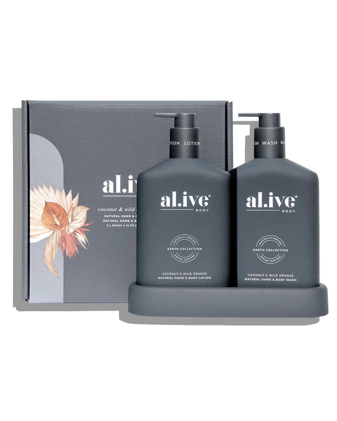 Al.ive wash and lotion duo in tray