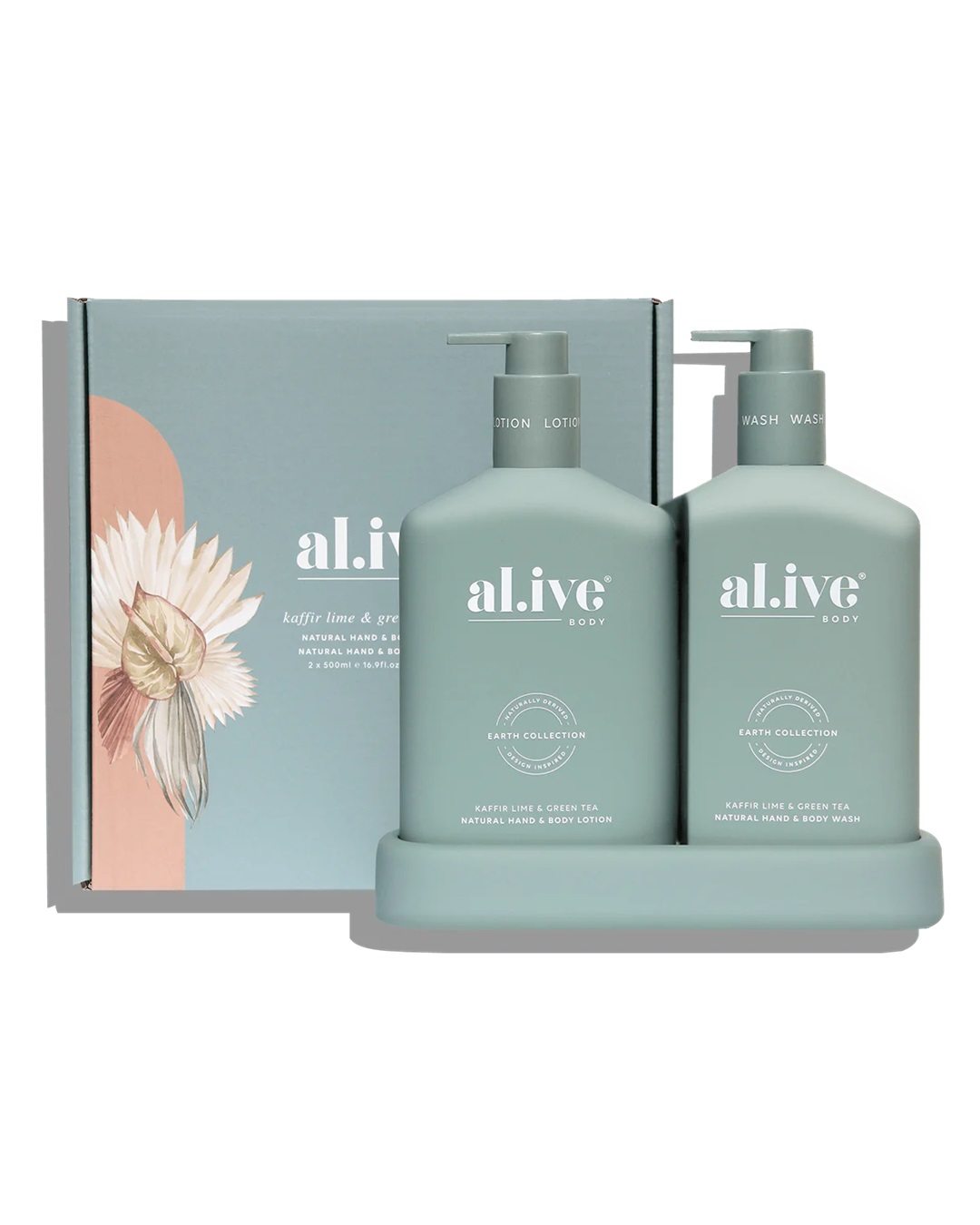 Al.ive wash and lotion duo in tray