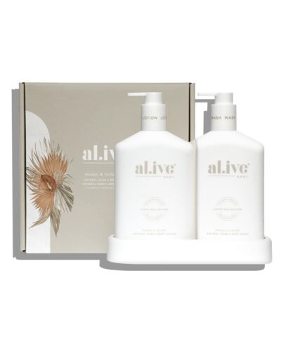 Al.ive wash and lotion duo in tray